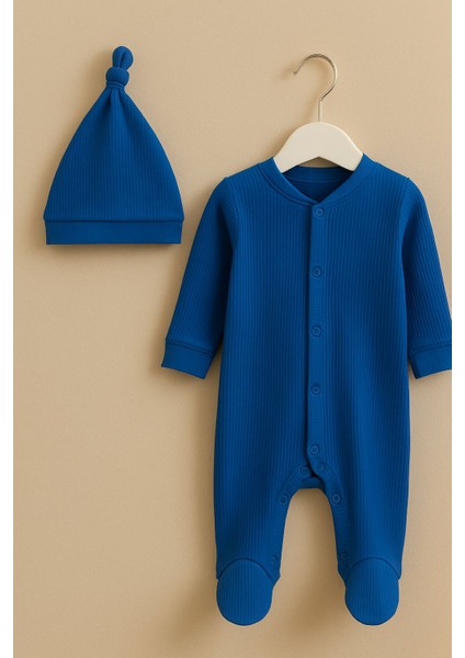 Bebek Tulum Set Patikli Tulum Şapka Uyku Tulumu