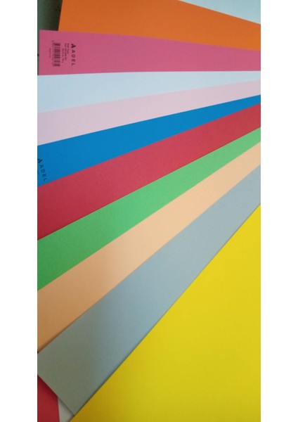 160 Gram Kendinden Boyalı Karışık Renk 50X70 10LU Fon Kartonu