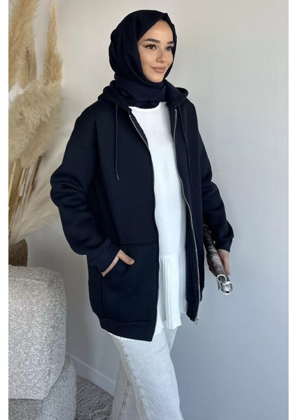 Kapüşonlu Şardonlu Tesettür Sweatshirt P-00019654 fiyatları