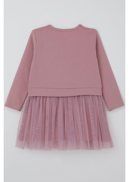 Kız Çocuk Uzun Kollu Elbise Taçlı Kalp Masalı 2-6 Yaş, Gülkurusu fiyatları