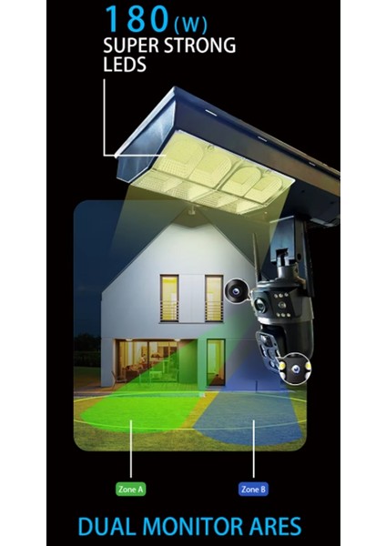 V380 Pro 4g IP66 Sim Kartlı 2 Kameralı Solar Lamba - Akıllı Kamera Hareket Sensörlü+Gece Görüş ( Kablo Gerekmez) indirimleri