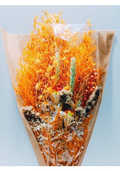 Özel Günler Için 1 Demet Kurutulmuş Çiçek Buketi Sarı Tonlar 55 cm modelleri