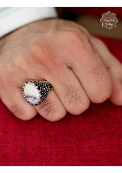 Havlit Taşı Sarmaşık Model 925 Ayar Gümüş Erkek Yüzük 201024799 fiyatları