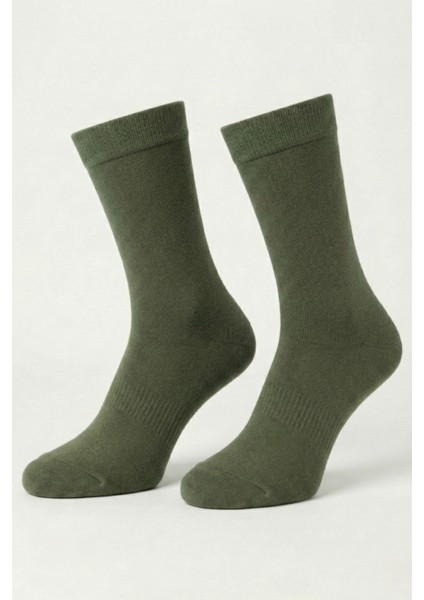 Unisex Ekstra Yumuşak Dikişsiz Haki Soket Çorap