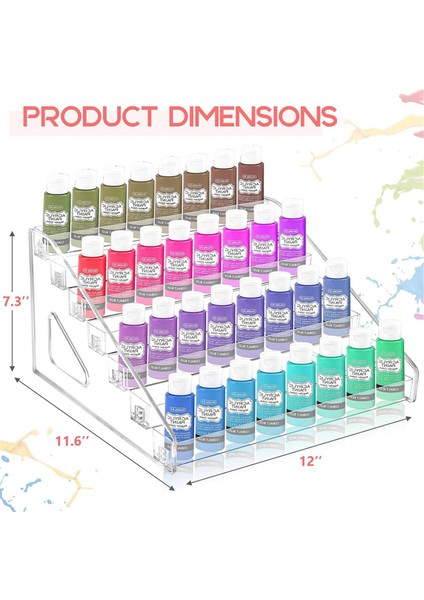 Şeffaf Boya Saklama Kutusu, Minyatür Boya Rafı, 7 Katlı Boya Saklama Rafı, El Sanatları Boya Saklama Rafı (Yurt Dışından) fiyatları