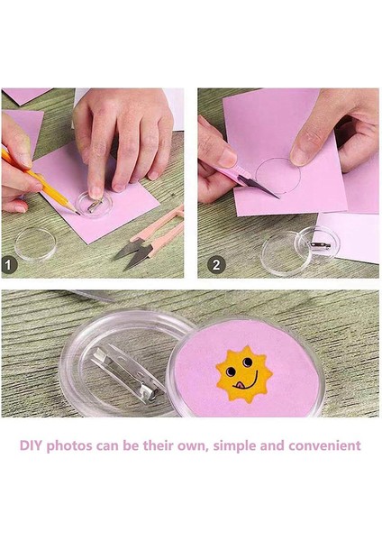 50 Adet 2,36 Inç Düğme Yapıcı Kendin Yap Düğme Iğneleri, Akrilik Tasarım Düğme Rozeti Şeffaf Düğme Iğne Rozetleri (Yurt Dışından) fiyatları