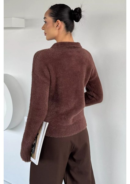 Gömlek Yaka Düğmeli Şardonlu Triko Kazak (S,m,l,xl Uyumludur) P-00018215 fırsatları