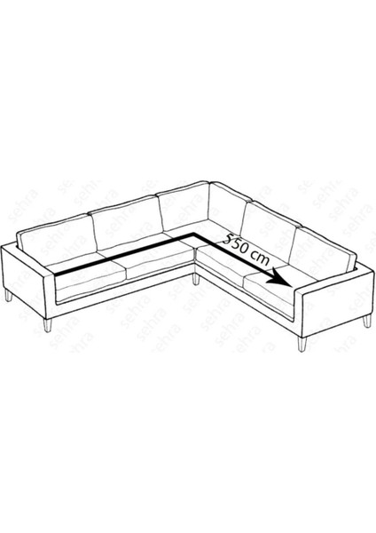 Jakarli Şal Desen 7 Kişilik L Köşe Koltuk Örtüsü, Esnek Koltuk Kılıfı, Osmanlı Desen (550CM) modelleri