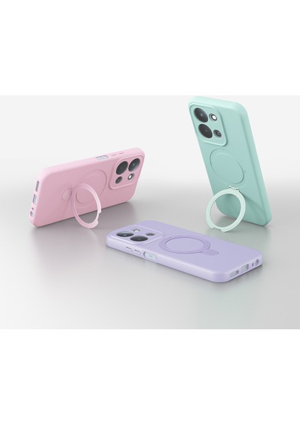 Xiaomi Redmi 15C Kılıf M-Safe Şarj Özellikli Standlı Zore Samara Kapak + Temperli Cam Ekran Koruyucu fiyatları