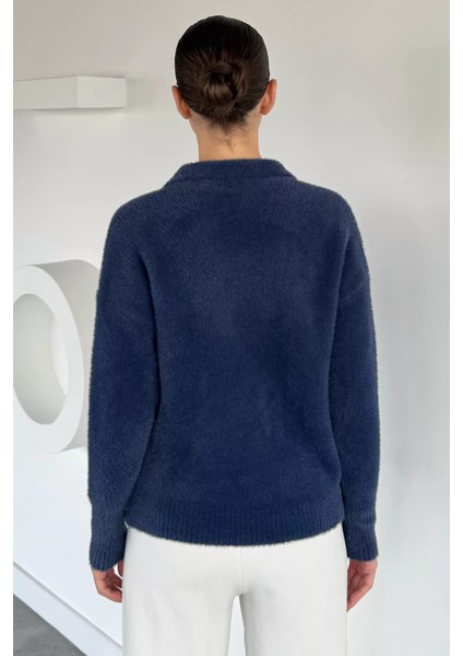 Gömlek Yaka Düğmeli Şardonlu Triko Kazak (S,m,l,xl Uyumludur) P-00018215 fırsatları