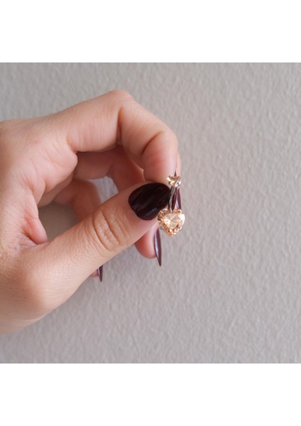 316L Çelik Kalp Model Zirkon Taşlı Piercing PRC-210 fiyatları