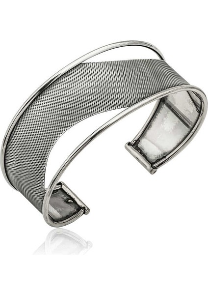 925 Ayar Gümüş Eskitme Desenli Bilezik T6119 (944944)