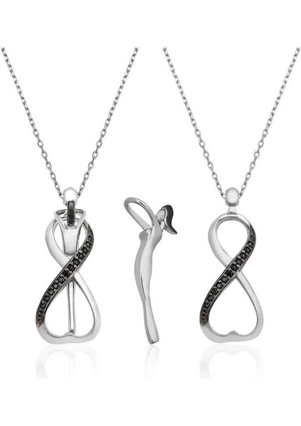 925 Ayar Gümüş Sonsuzluk Aşk Kadın Gümüş Kolye PT2610703 (944944)