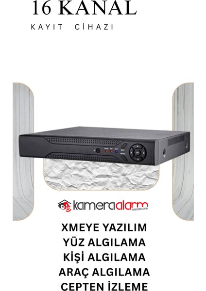 12 Kameralı 5 Mp Sesli Ip Güvenlik Kamerası Gece Renkli Yüz ve Araç Tanımalı Full Hd Kamera Sistemi modelleri