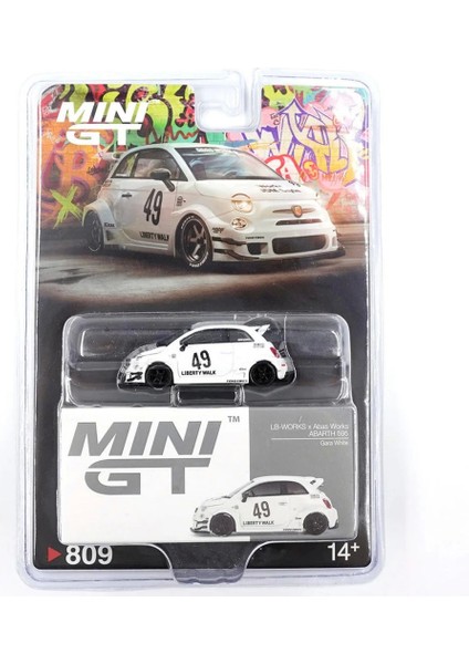 Gt 1/64 Lb-Wornessiworld x Abas Wornessiworld Abarth 595 Gara White - Blister Paket fiyatları