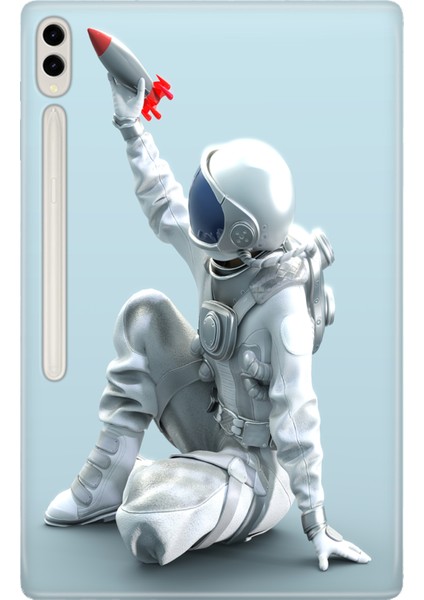 Samsung Galaxy Tab S8 Ultra SM-X900 14.6" Kılıf Tablet Için Desenli Silikon Kapak - Roket