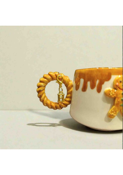 3D Kabartmalı Yeni Yıl 2026 Veya Harf Charm Hediyeli El Yapımı Seramik Kurabiye Adam Kupa Bardak Mug fırsatları