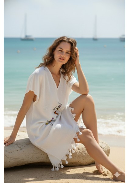 Plaj Elbisesi Viskon Pamuk Biyesiz Africa Desen L- Xl fiyatları