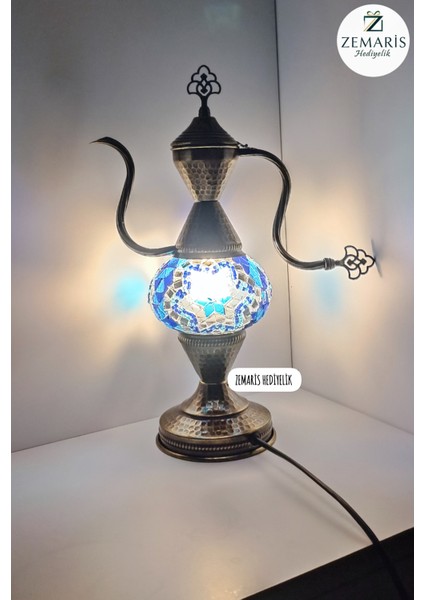 El Yapımı Otantik Mozaik Ibrik/abajur