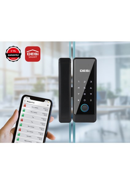 Quic Q006 Cam Kapılar Için Akıllı Kilit Ios/android Uyumlu - Tuş Takımı - Kart Okuyucu - Parmak Izi modelleri