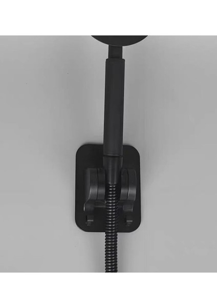 Yapışkanlı Duş Başlığı Tutucu Ayarlı Askılı Siyah