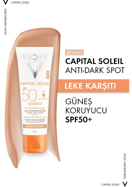 Capital Soleil SPF50+ leke karşıtı güneş kremi, tüm cilt tiplerinde yüksek koruma ve bakım sağlar fiyatları