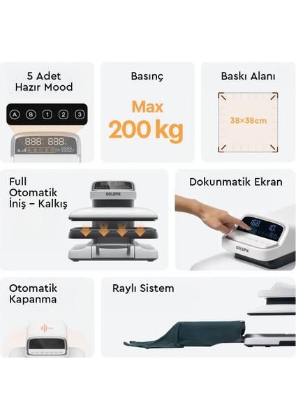 Full Otomatik Düz Isı Transfer Baskı Makinesi - 38X38CM fiyatları