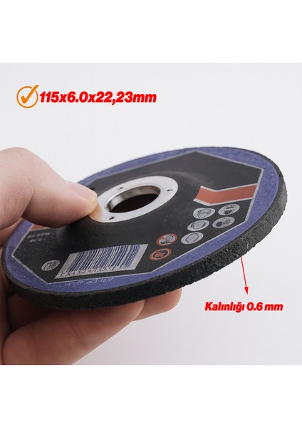 Metal Kesme Taşı 5 Adet 115X6X22MM Yüksek Performanslı Uzun Ömürlü Profesyonel Dayanıklı Kesici Disk fiyatları