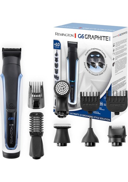 G6 Bakım Kiti, Lityum Batarya, 10 Başlık / Tarak, Sakal Yumuşatma Fırçası, Erkek Sakal Düz