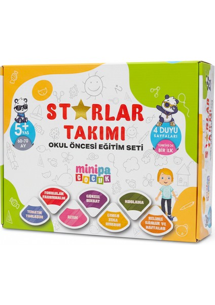 Starlar Takımı Okul Öncesi Eğitim Seti Minipa Çocuk