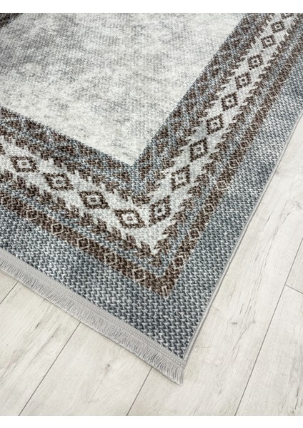 Gri-Kahve Jüt Sisal Görünümlü Lateks Taban Halı fiyatları