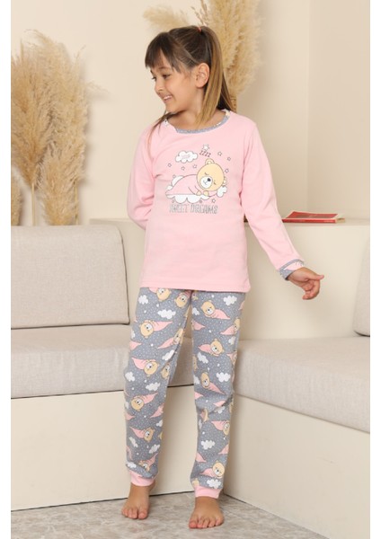 Kız Çocuk %100 Pamuk Interlok Kumaş Pijama Takımı 11-15 Yaş 12448 modelleri