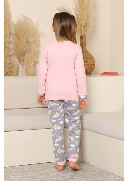Kız Çocuk %100 Pamuk Interlok Kumaş Pijama Takımı 11-15 Yaş 12448 indirimleri