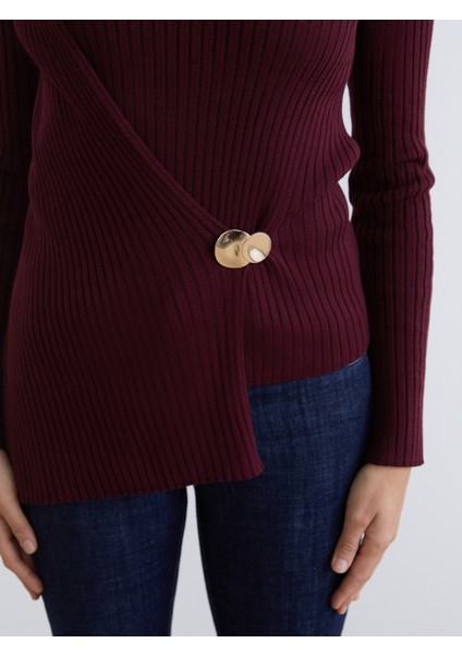 Yarım Balıkçı Yaka Kadın Triko Kazak modelleri