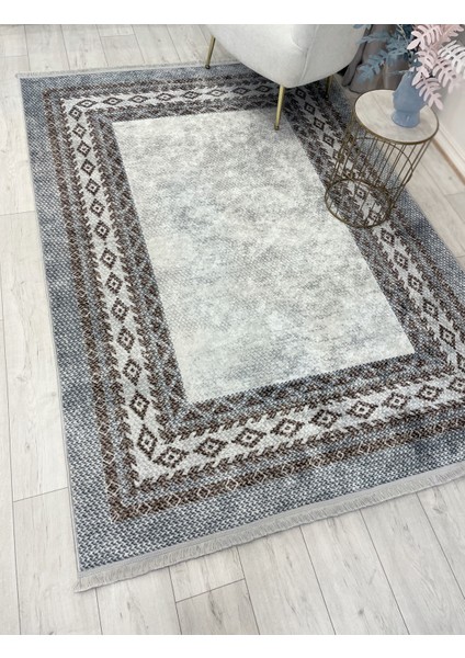 Gri-Kahve Jüt Sisal Görünümlü Lateks Taban Halı indirimleri