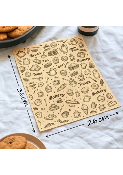 50'li Vintage Desenli Sunum Kağıdı – London & Food Bakery Temalı Yağlı Kağıt 25X35 cm | Retro Gazete Tasarım modelleri