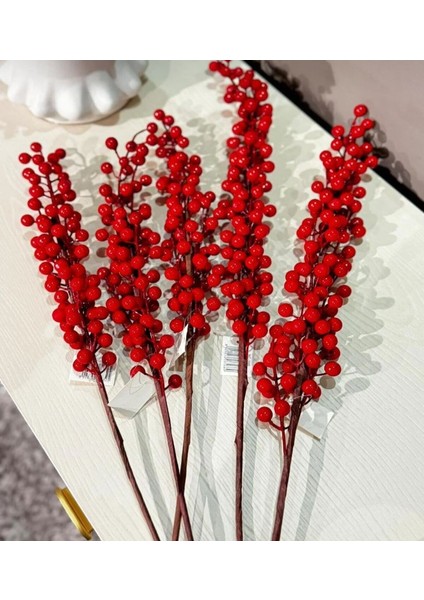 Neşehane Concept Yapay Dal Kokina 85 cm Kırmızı Büyük Boy Yılbaşı Çiçeği