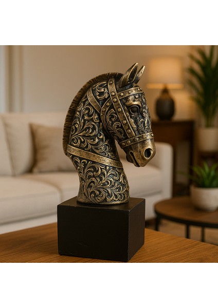 Dekoratif Antik At Başı - Eskitme Gold modelleri