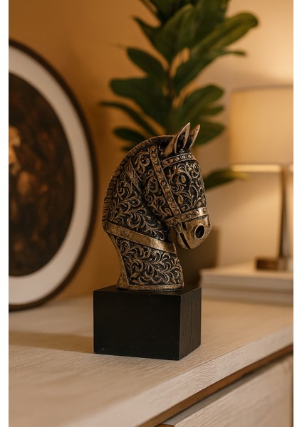Dekoratif Antik At Başı - Eskitme Gold indirimleri