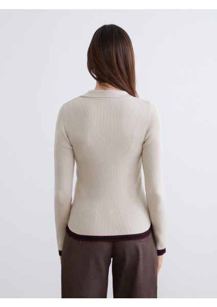 Polo Yaka Kadın Triko Kazak fırsatları