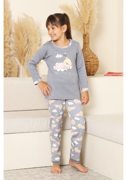 Kız Çocuk %100 Pamuk Interlok Kumaş Pijama Takımı 11-15 Yaş 12448 fiyatları