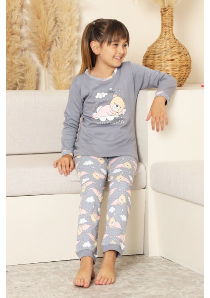 Kız Çocuk %100 Pamuk Interlok Kumaş Pijama Takımı 11-15 Yaş 12448 modelleri