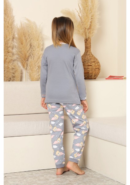 Kız Çocuk %100 Pamuk Interlok Kumaş Pijama Takımı 11-15 Yaş 12448 indirimleri