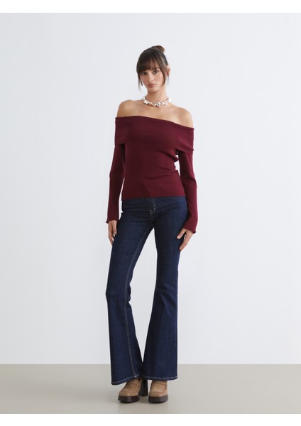 Kayık Yaka Kadın Triko Kazak fiyatları