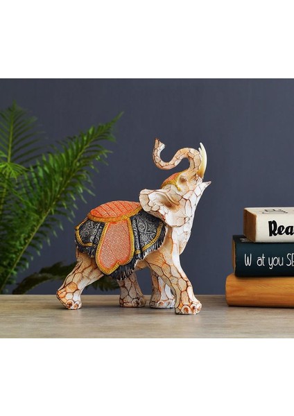 Lüks Nakış Işlemeli Feng Shui Şans ve Bereket Fil Heykeli 13 Cm. Dekoratif Biblo Yeni Ev Için Hediye fiyatları