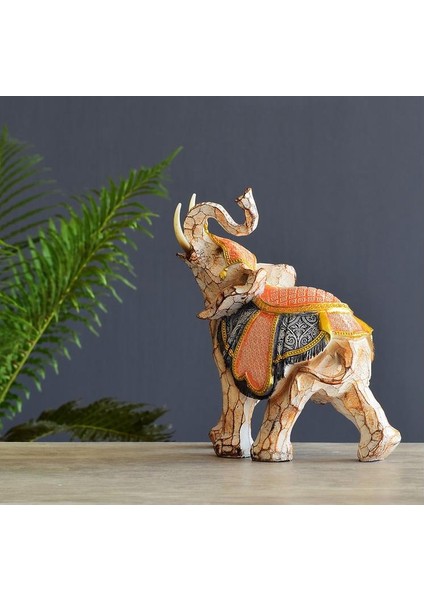 Lüks Nakış Işlemeli Feng Shui Şans ve Bereket Fil Heykeli 13 Cm. Dekoratif Biblo Yeni Ev Için Hediye modelleri