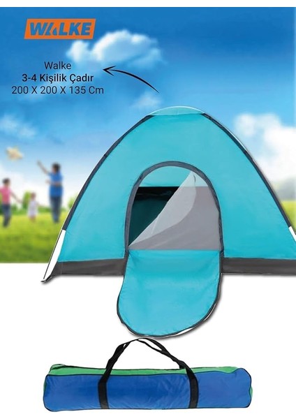 3-4 Kişilik Kolay Kurulum Kamp Çadırı 200 x 200 x 135 cm modelleri