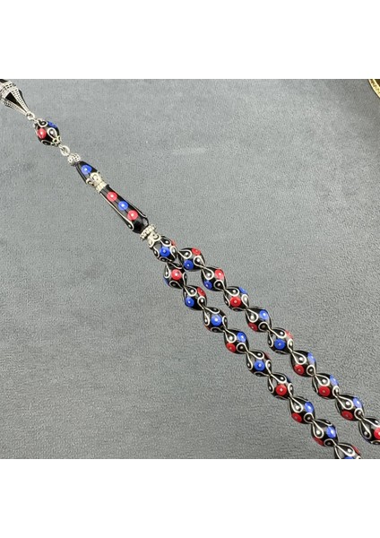 Türker Kızılelma Mercan ve Firuze Işlemeli Erzurum Oltu Taşı Tespih fiyatları