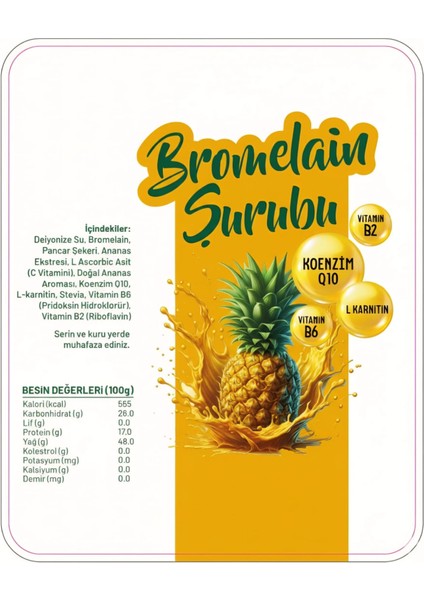 Bromelain Şurubu 250 ml fiyatları