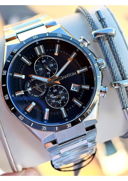 Çelik Kordon Italyan Bileklikli 10 Atm Suya Dayanıklı 2 Yıl Garantili Erkek Kol Saati EQ.360